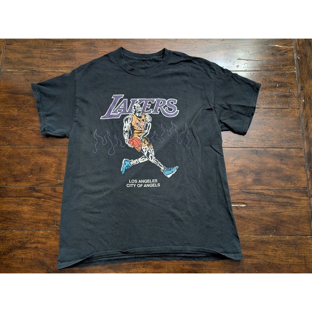 Warren Lotas x NBA Los Angeles Bootleg Alt Skeleton T Shirt S/M